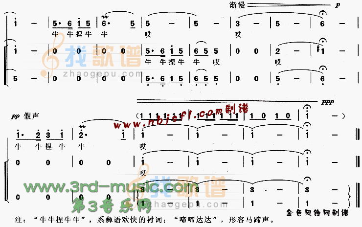马儿哟你快快跑[合唱曲谱]