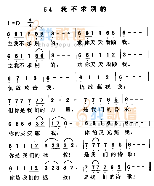 主！我不求别的