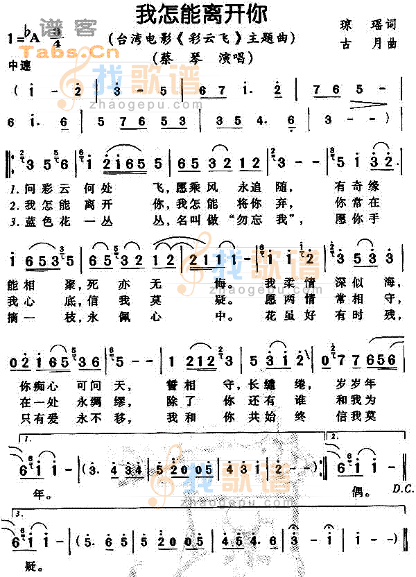 我怎能离开你