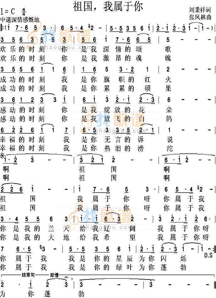 祖国 我属于你