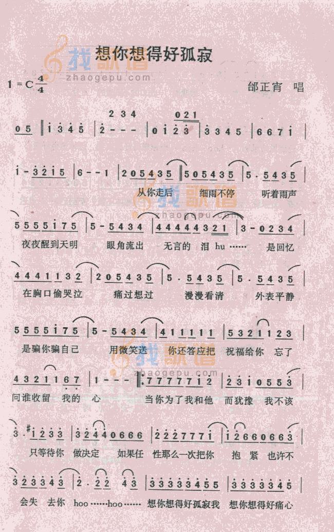 想你想得好孤寂