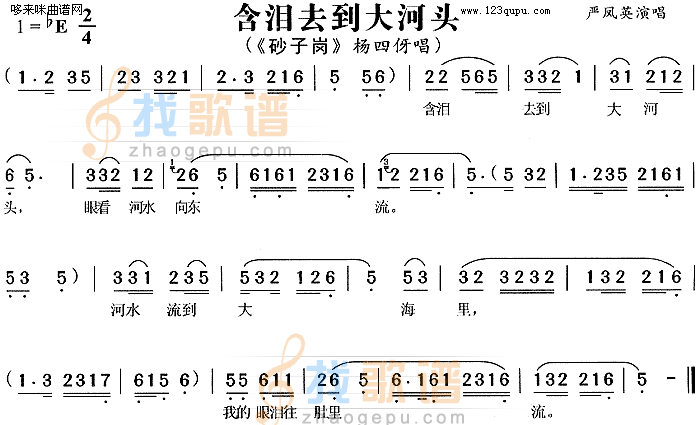 含泪去到大河头-严凤英