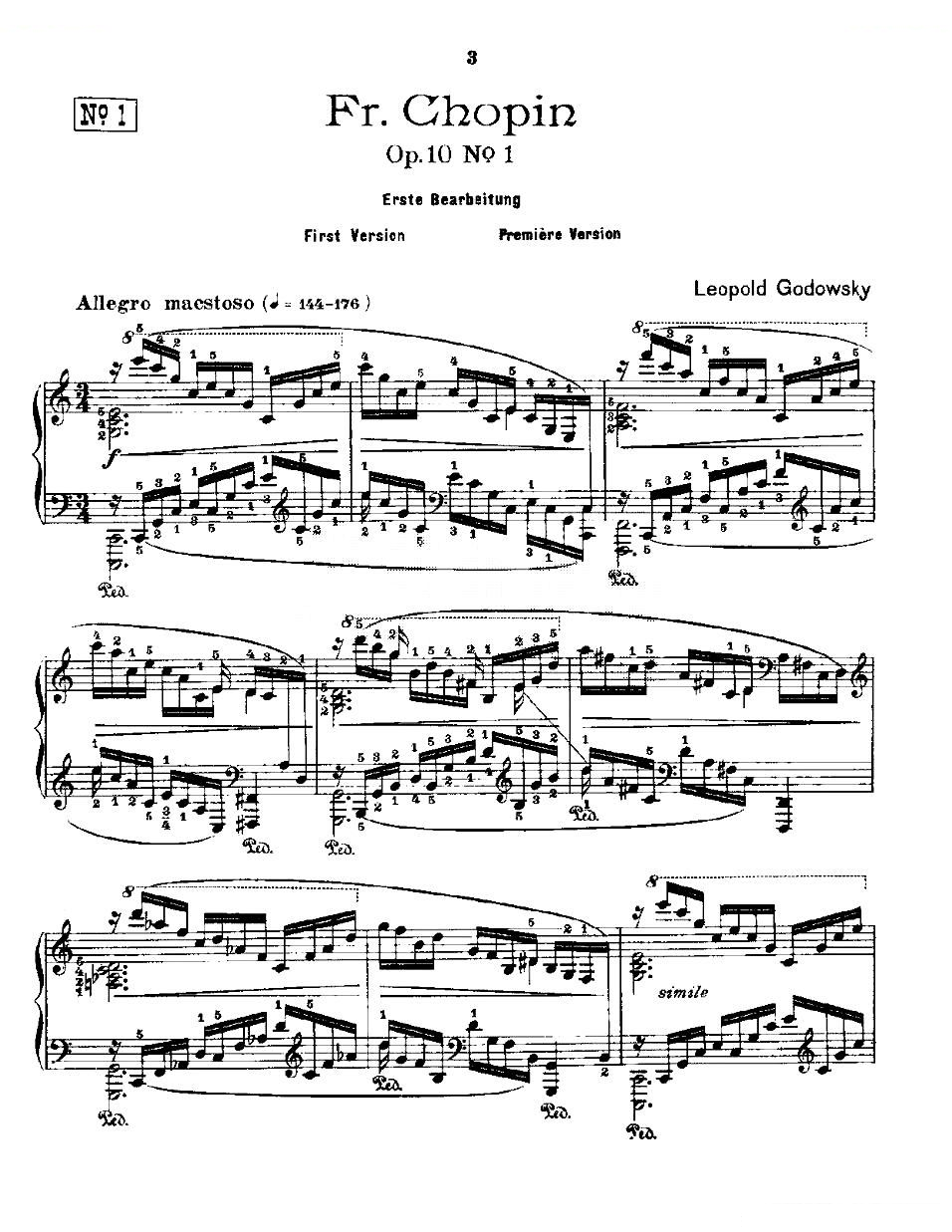 肖邦练习曲Fr.Chopin Op.10 No1-1