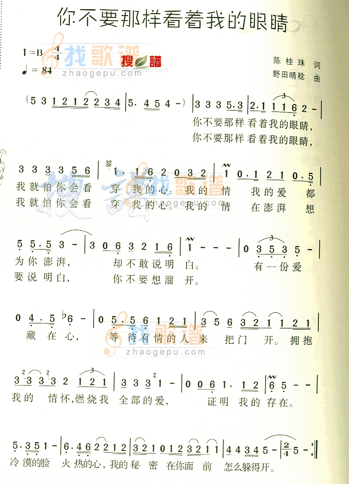 你不要那样的看着我的眼睛