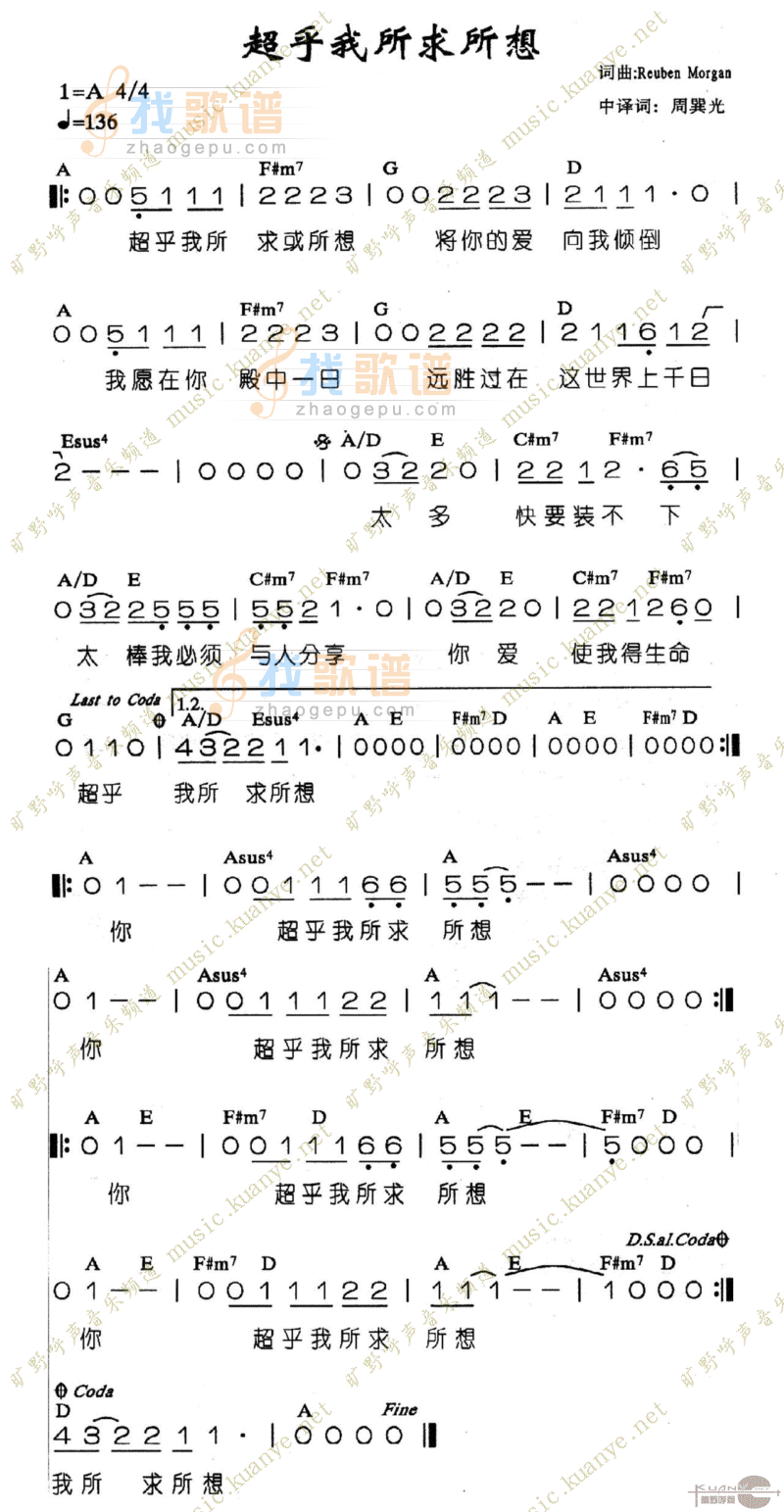 超乎我所求所想