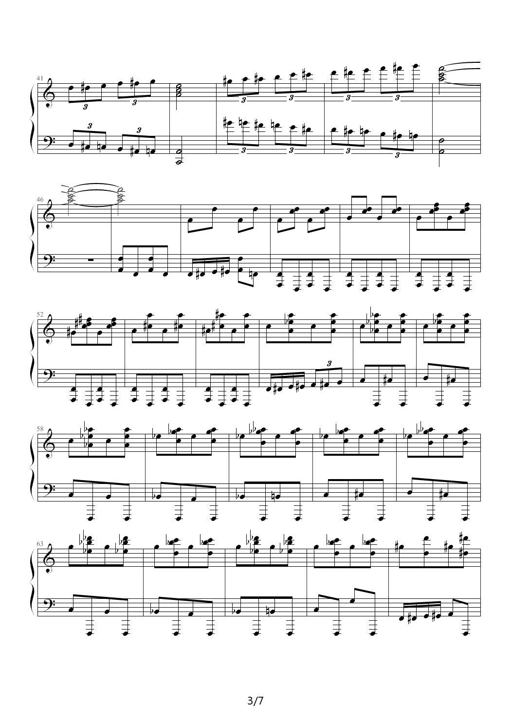 “狼兔”练习曲 C调