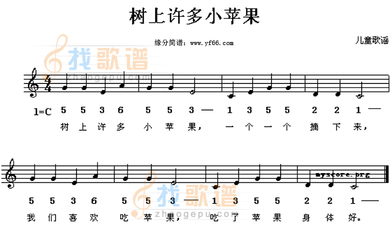 树上许多小苹果