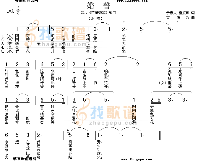 婚誓(芦笙恋歌)