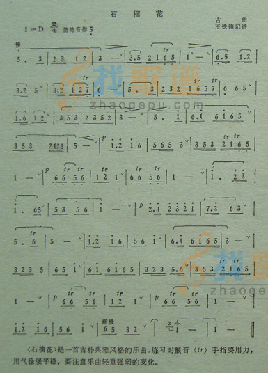 石榴花（古曲 王铁锤改编）