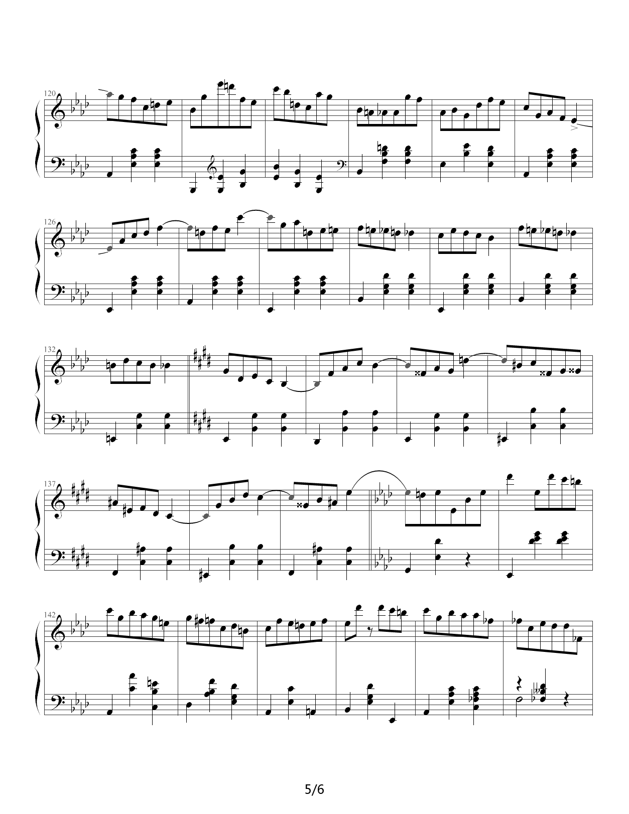 肖邦圆舞曲Op643 降A调