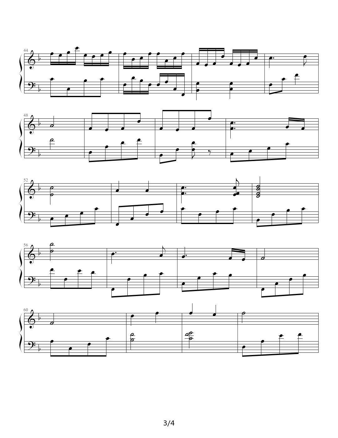 F大调小夜曲 F调