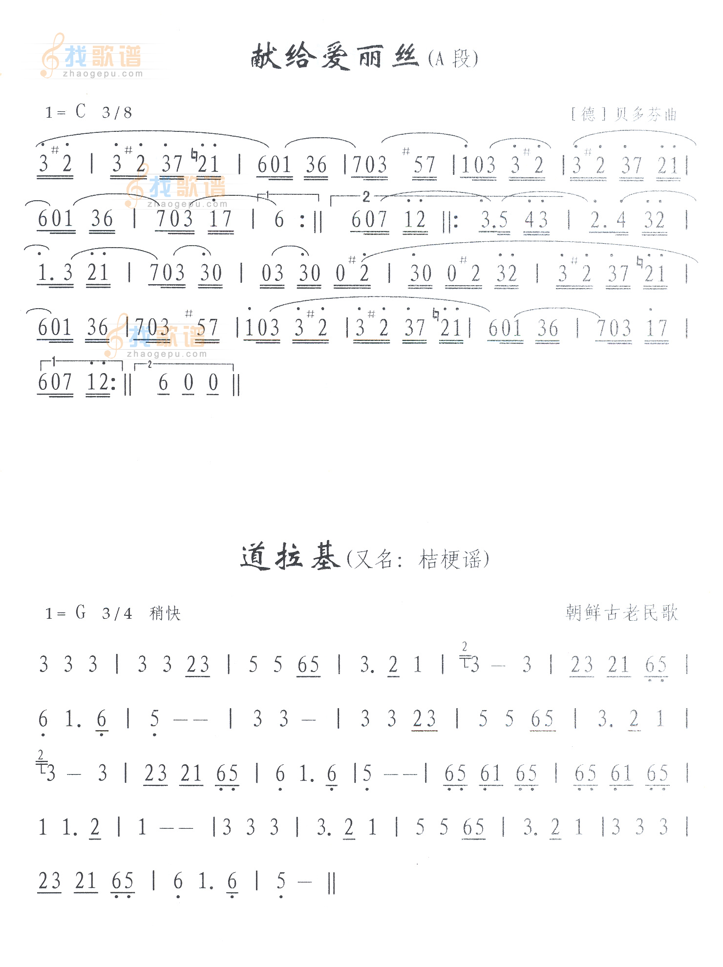 献给爱丽丝(A段)