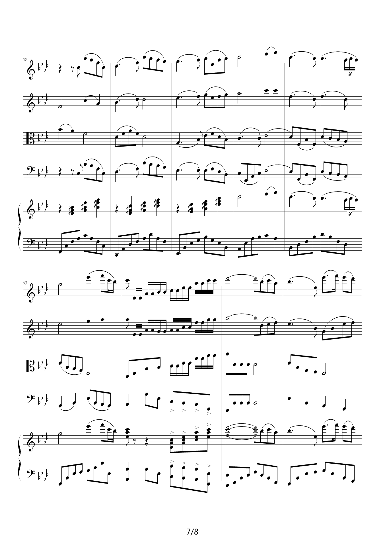 adagio in c minor  柔版 降E调