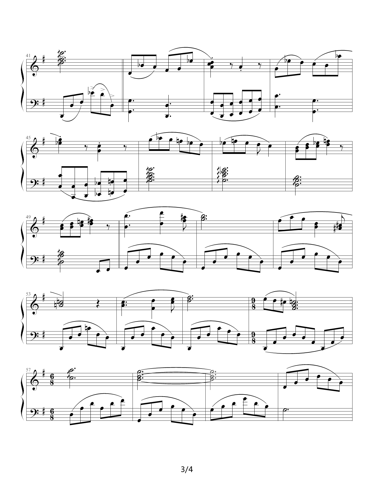 拉拉主题曲 G调