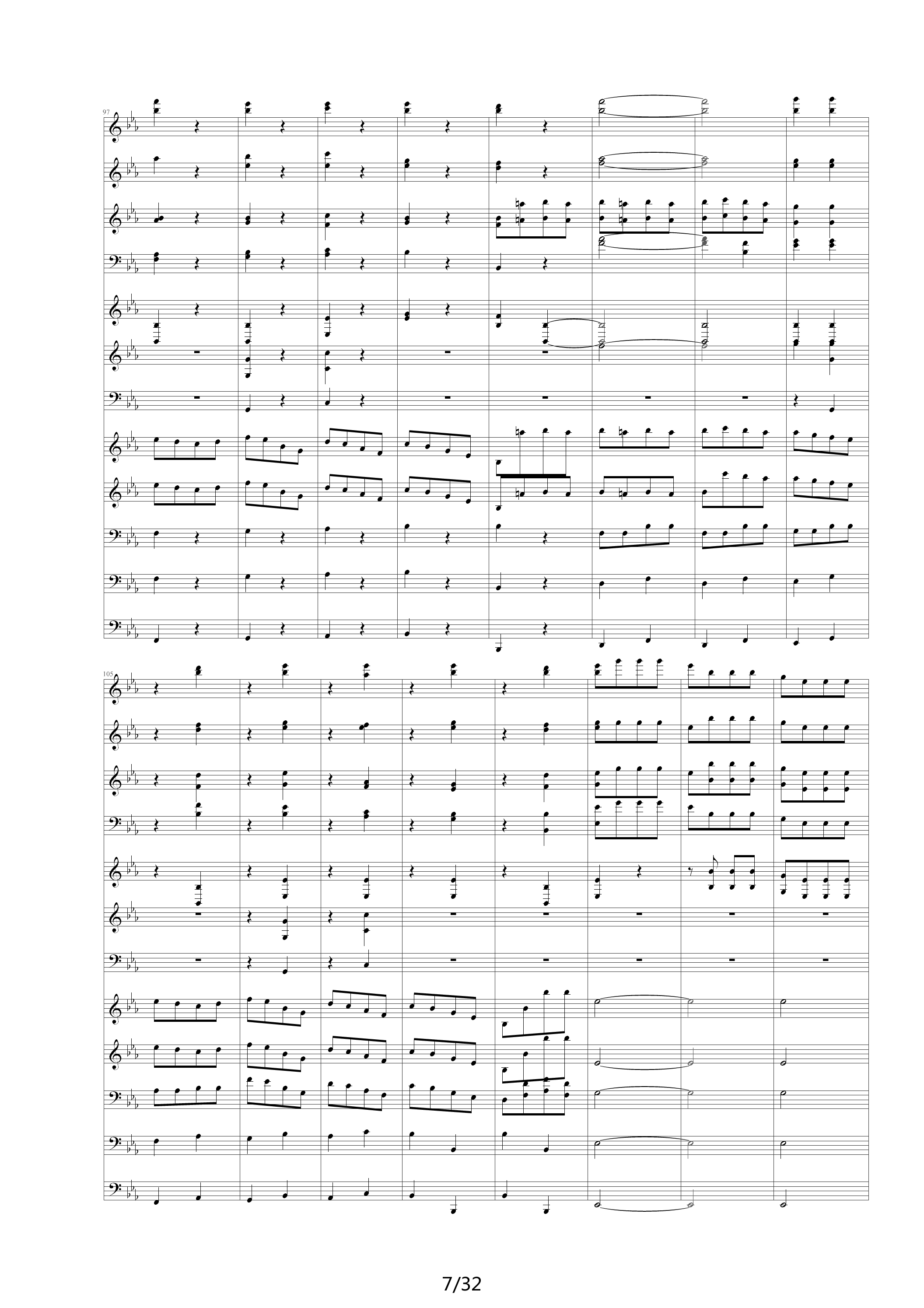命运交响曲（潦草） 降E调