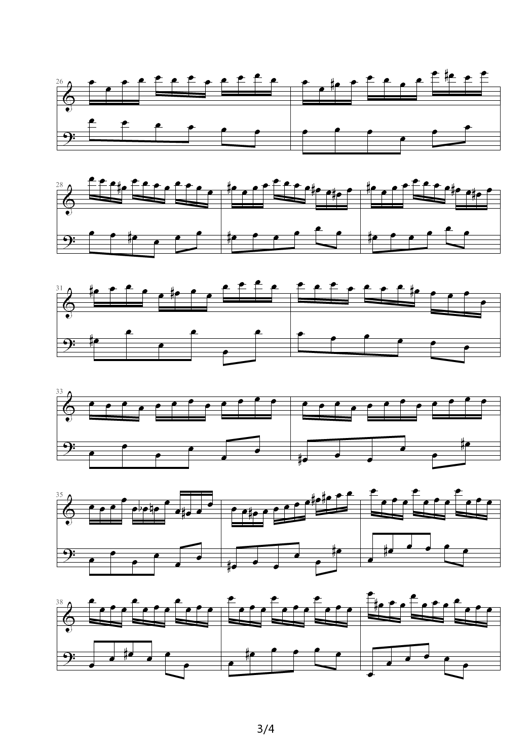 一分钟前奏曲 C调
