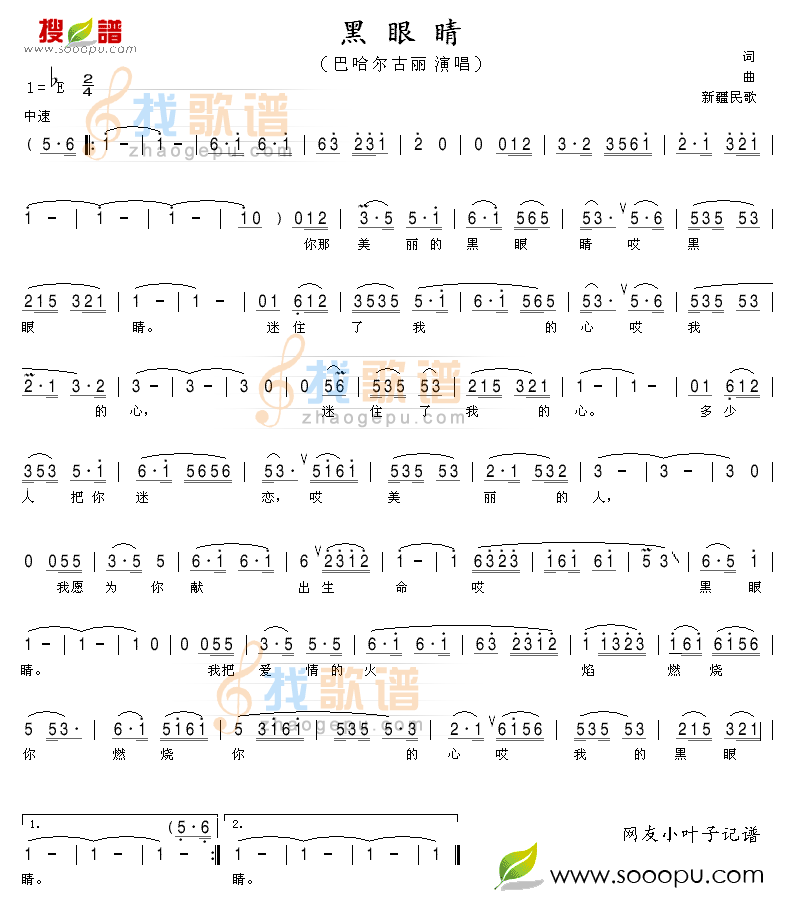 黑眼睛(巴哈尔古丽演唱)