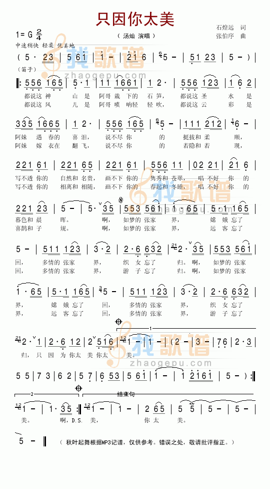 只因你太美