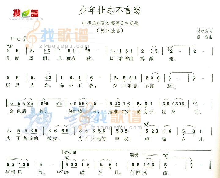 少年壮志不言愁
