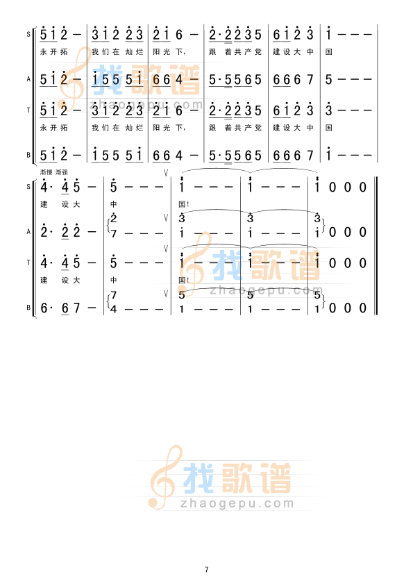 在灿烂阳光下
