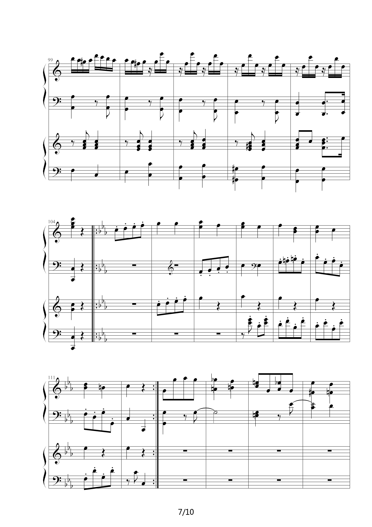 小星星简易变奏曲 C调