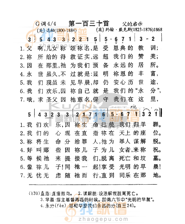 130父啊，儿女称颂你名