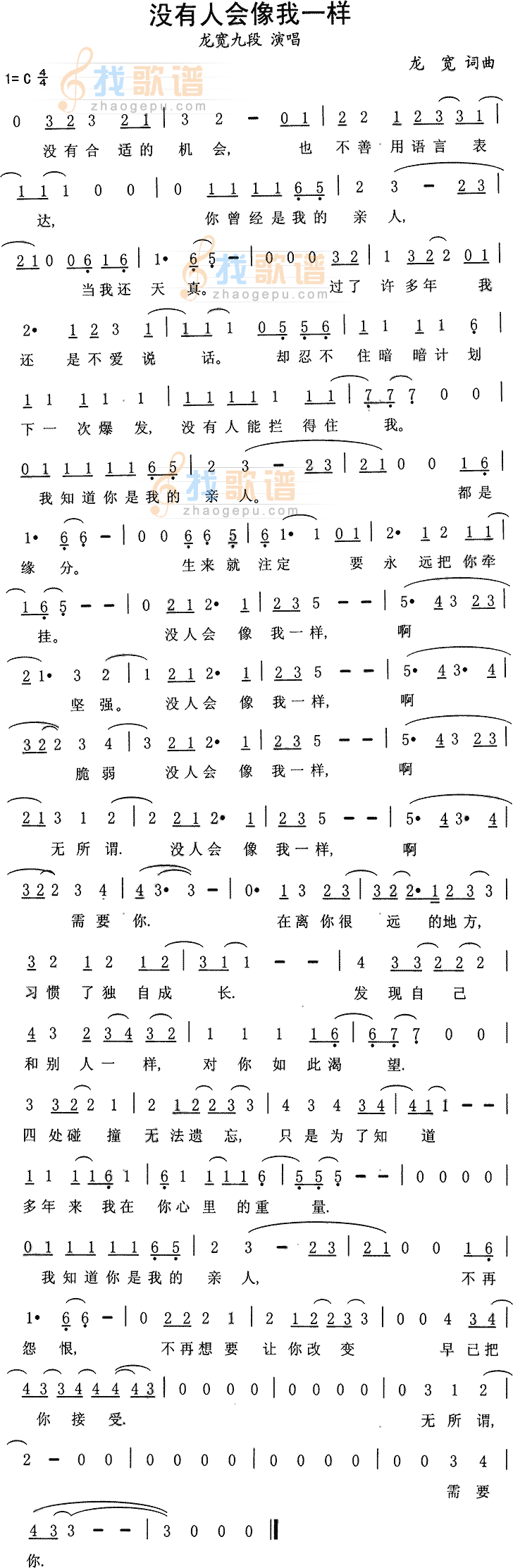 没有人会像我一样-龙宽九段