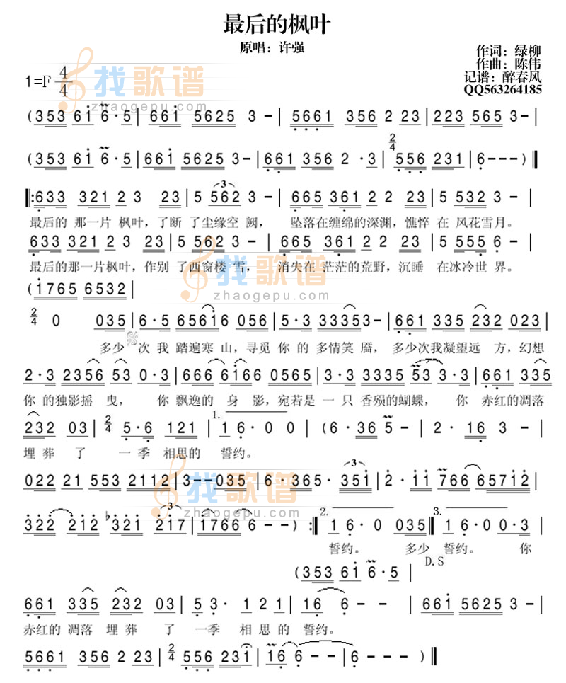 最后的枫叶