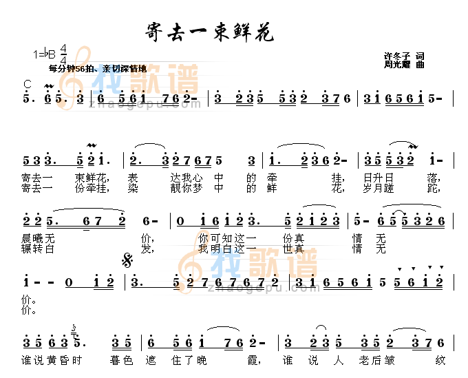 寄去一束鲜花