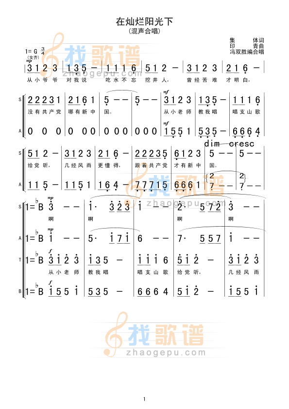 在灿烂阳光下