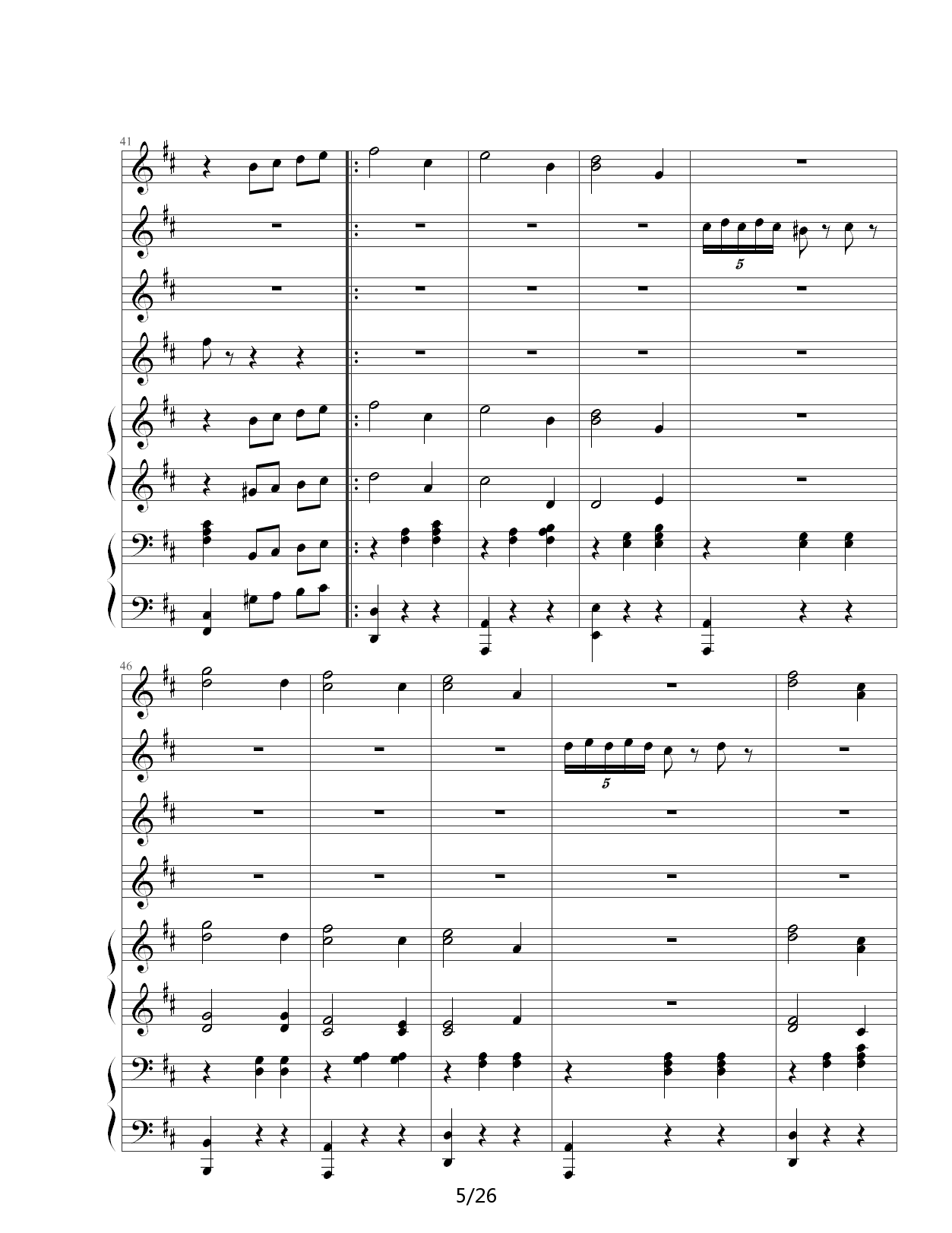 花之圆舞曲 D调
