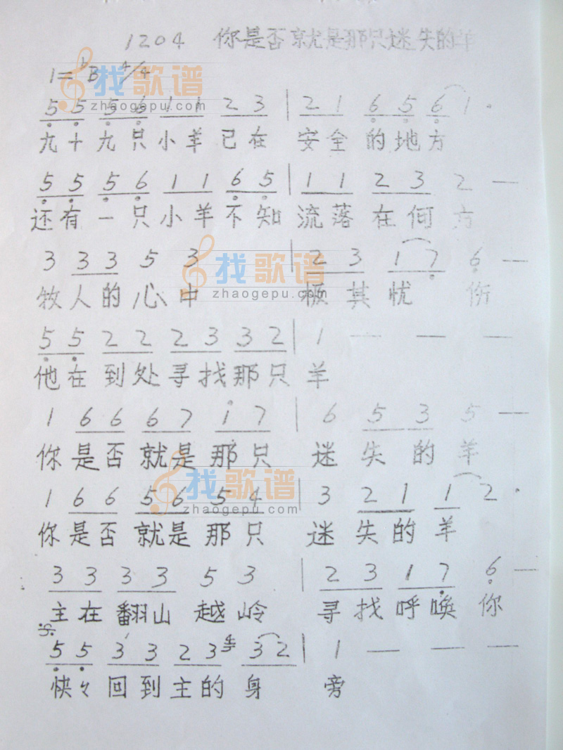 你是否就是那只迷羊