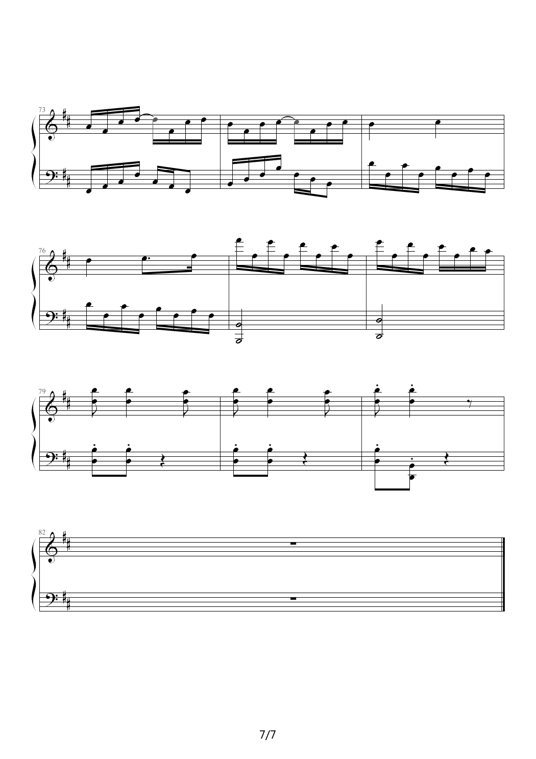 夜音狂想曲 C调
