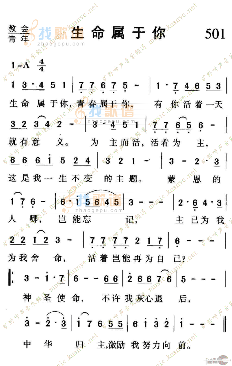 501生命属于你