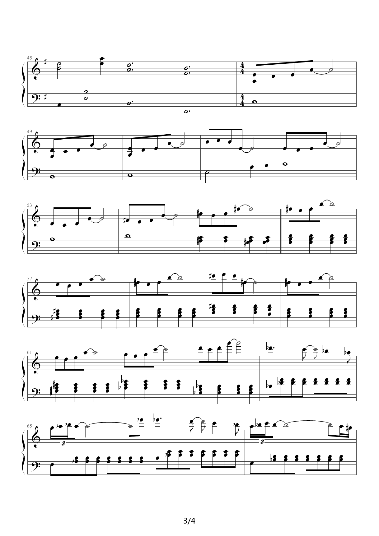 末代皇帝主题曲.The Last Emperor - Theme C调