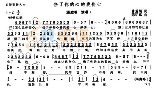 伤了你的心的我伤心