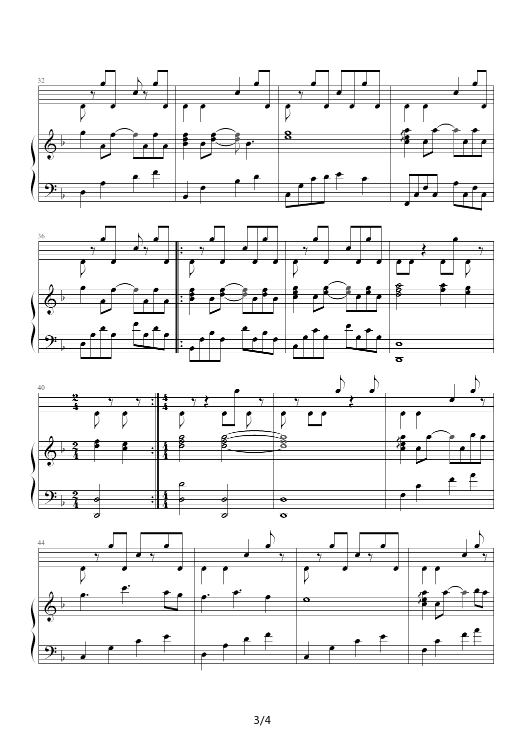阳光-加鼓~ F调