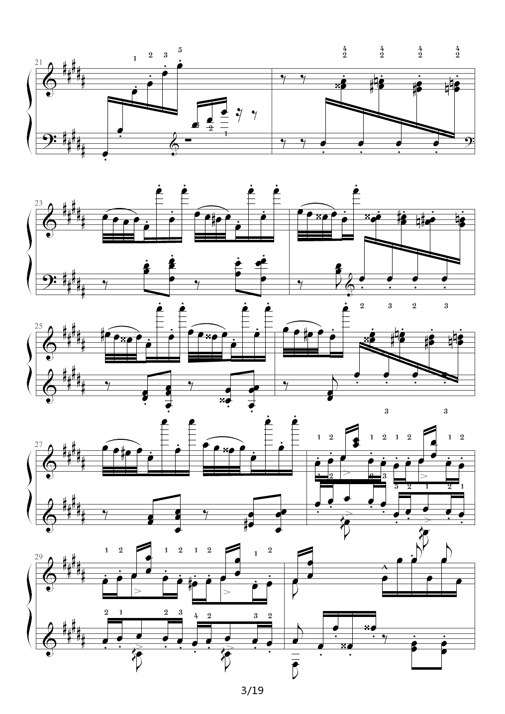 钟（帕格尼尼大练习曲III）李斯特 B调