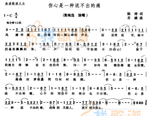 伤心是一种说不出的痛