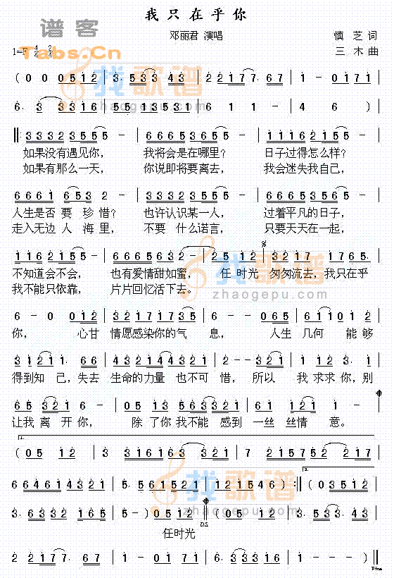 我只在乎你