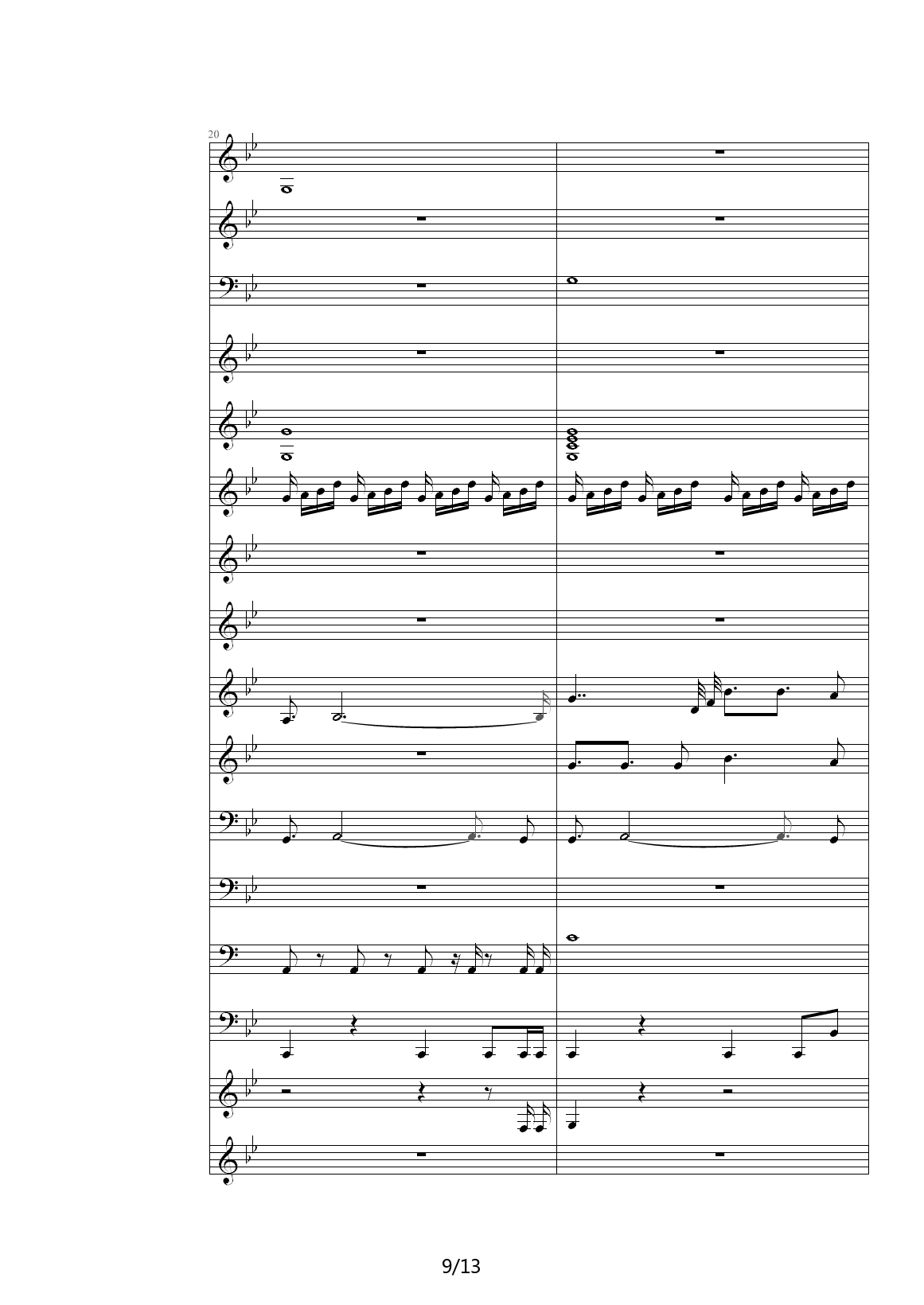 奇幻音乐作品 降B调