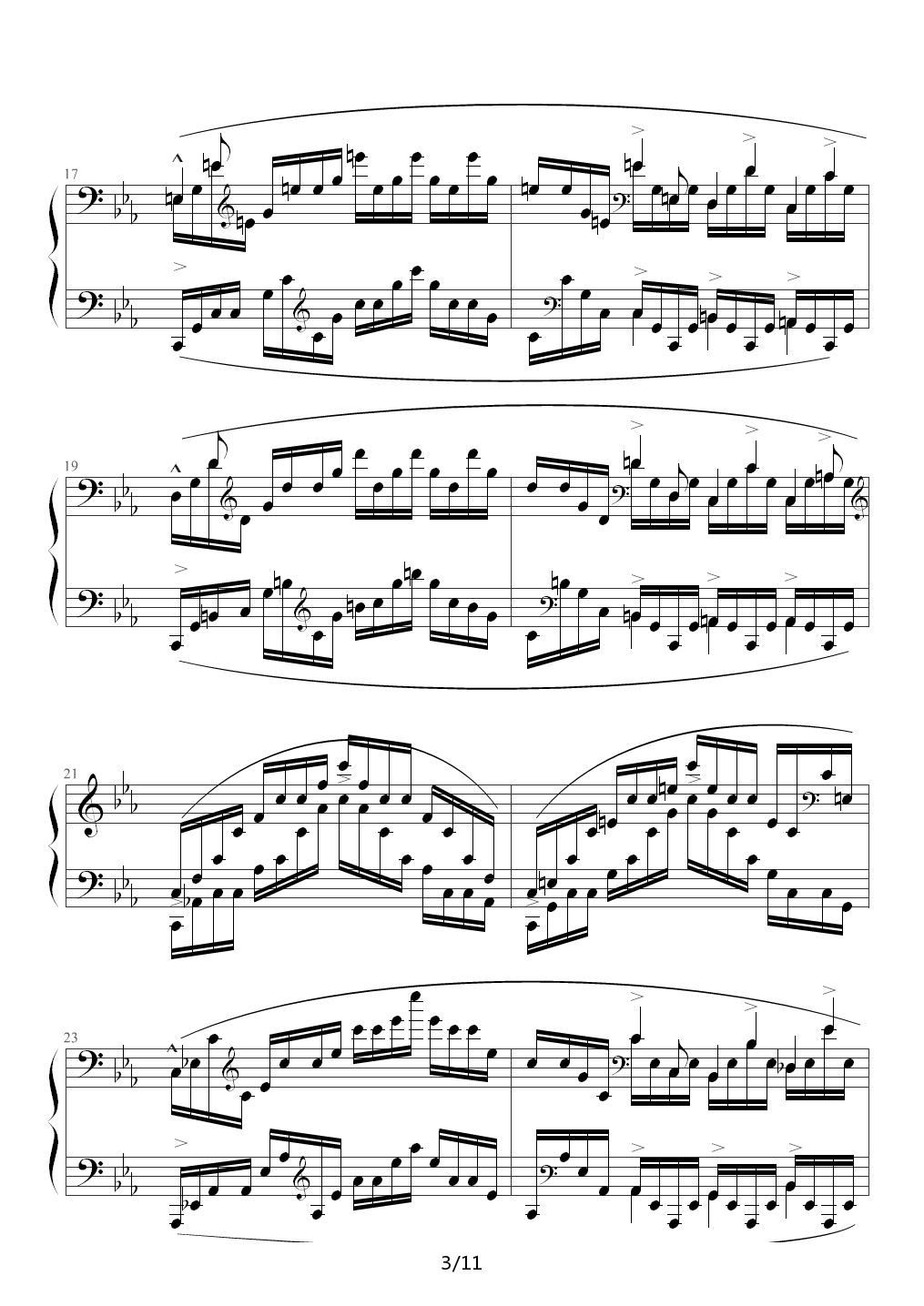 Chopin.肖邦 练习曲 Op.25 No.12 大海 降E调