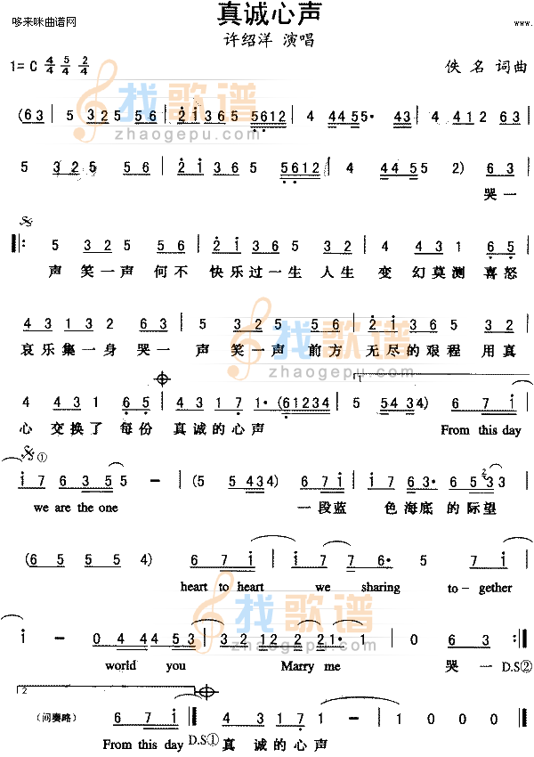 真诚心声