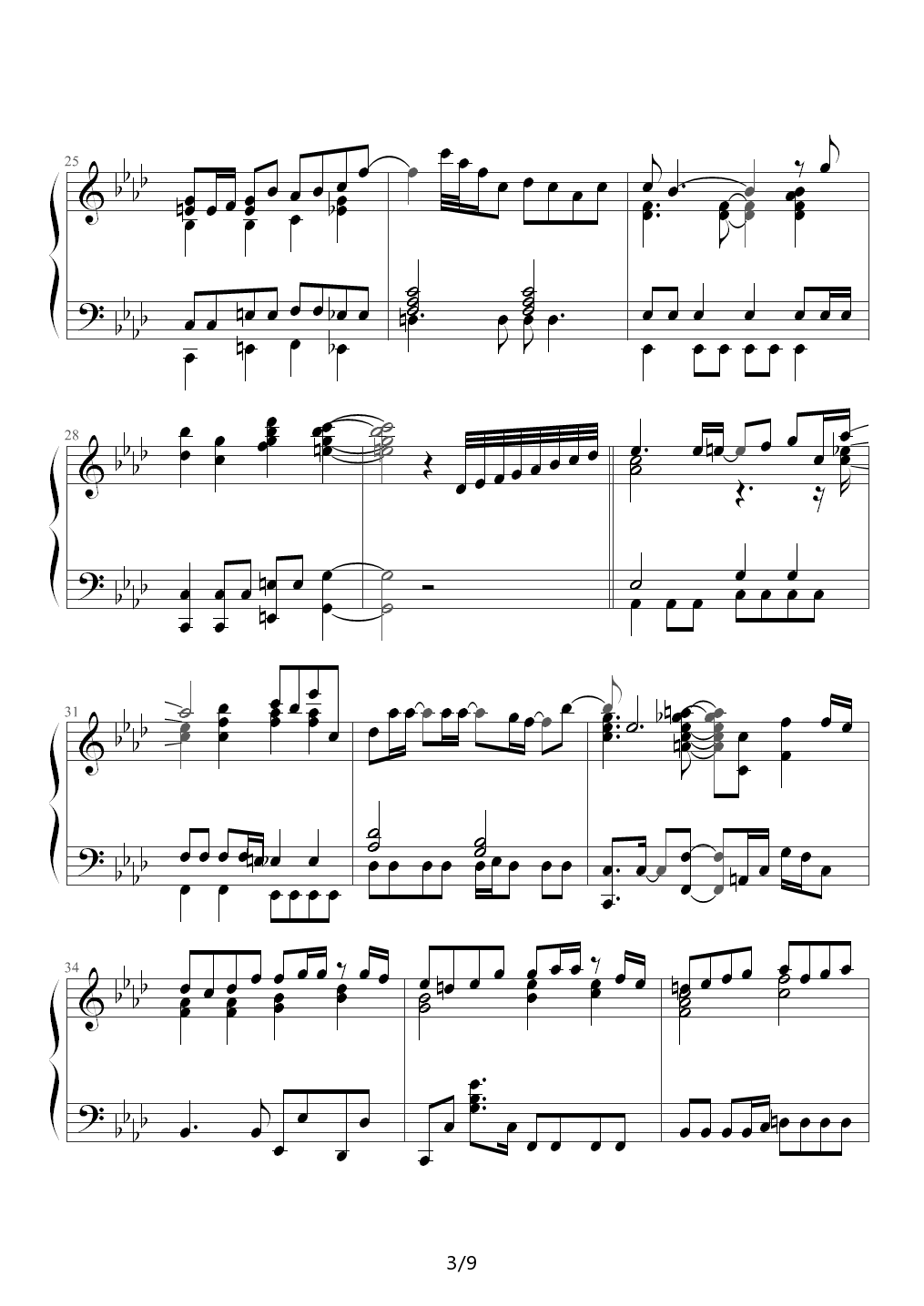 美好的一天（仁医2主题曲，钢琴谱） 降A调