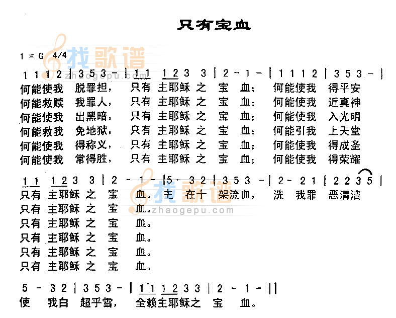 只有宝血