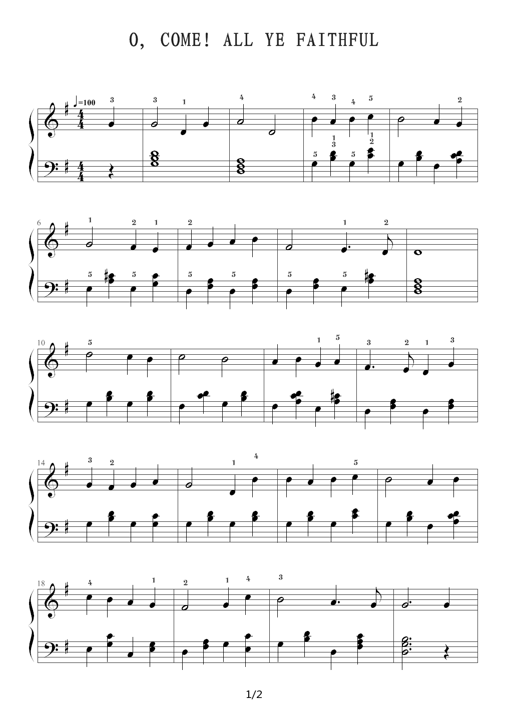 O, COME! ALL YE FAITHFUL