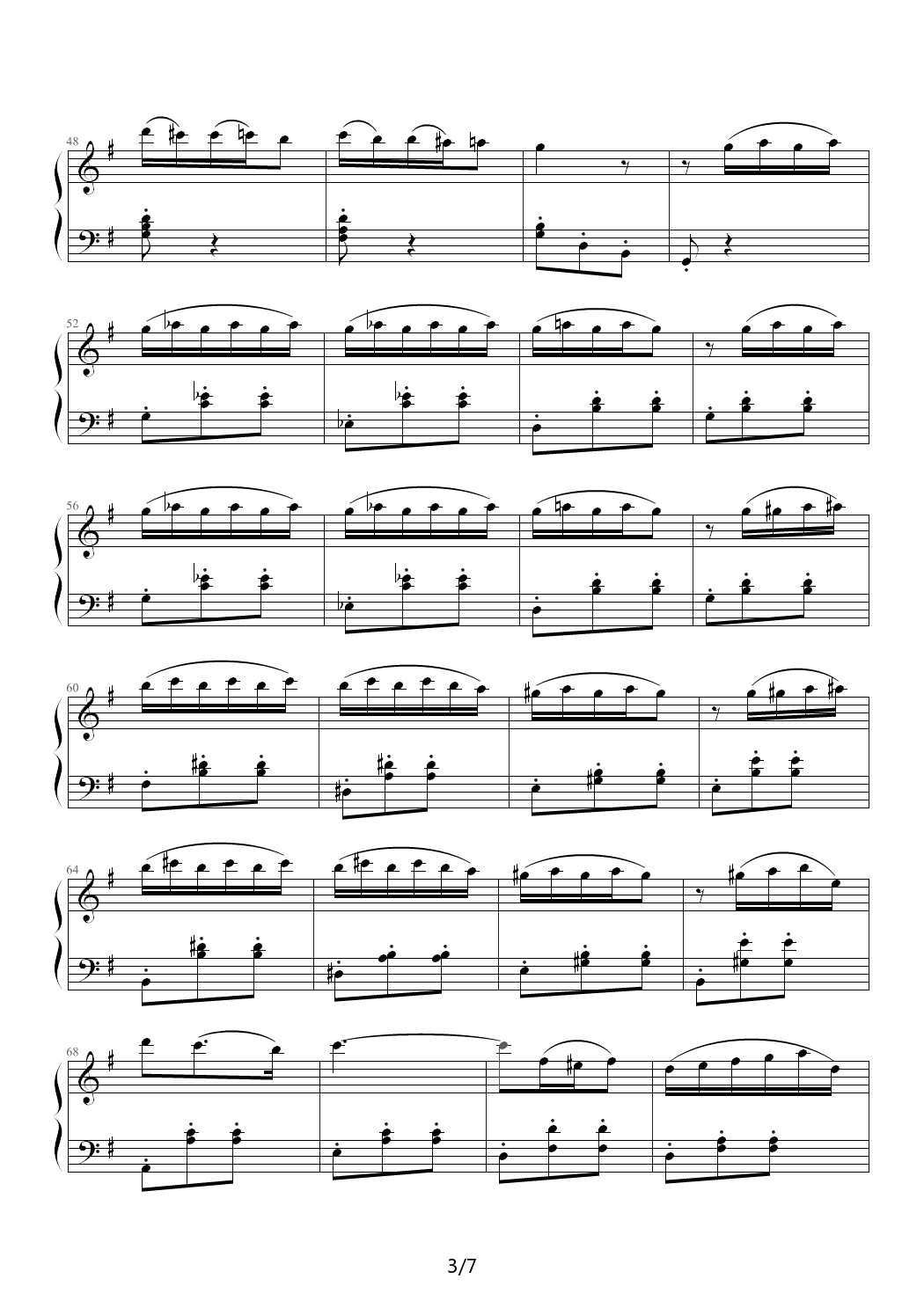 旋律圆舞曲 G调