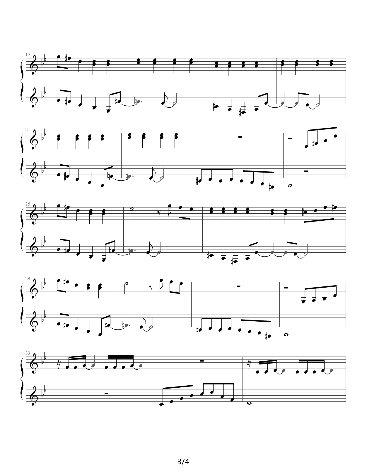 植物大战僵尸主题曲（惊悚版） 降B调