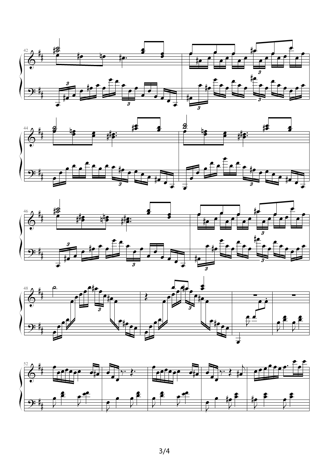 b小调夜曲 D调