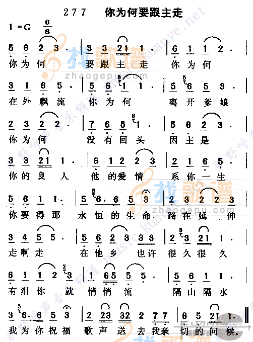 你为何要跟主走